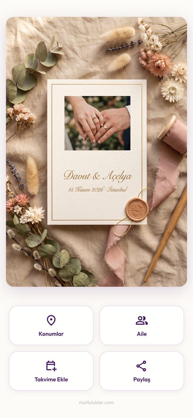 Görsel Davetiye — örnek davetiye önizlemesi