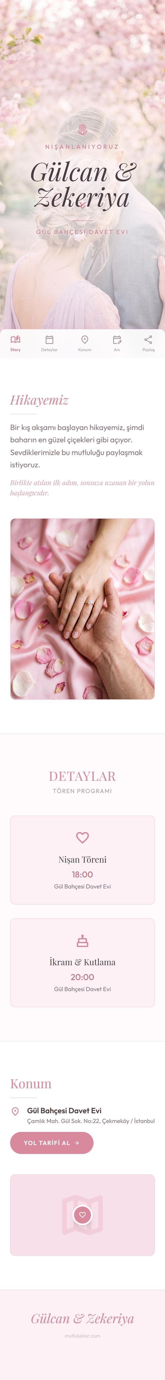 Pastel Nişan — örnek davetiye önizlemesi
